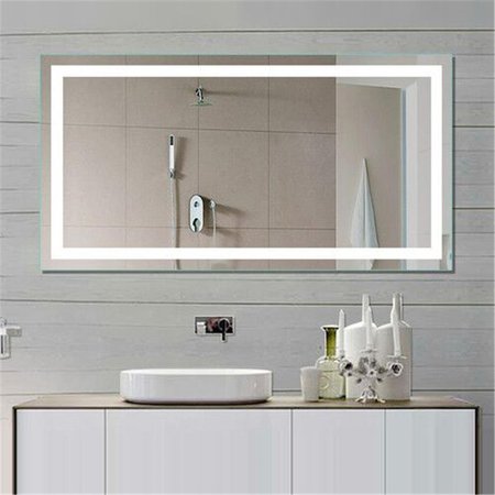 PERFECTPILLOWS 32 x 2 x 70 in. Harmony Illuminated Mirror with 6000K LED Backlight PE2638914